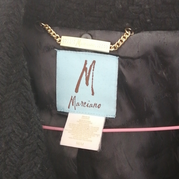 Luxury Marciano black wool winter coat - Picture 3 of 4